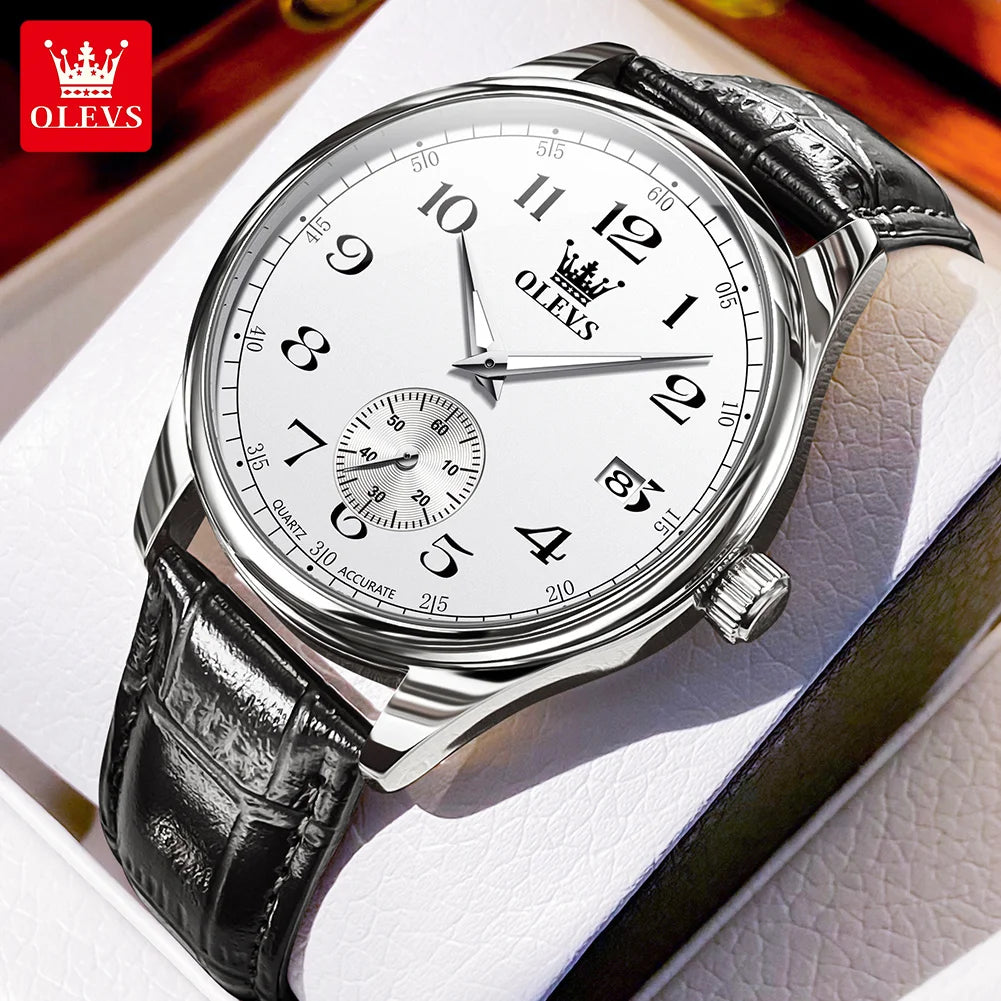 Olevs Leather Strap WaterproofQuartz Watch for Men - Premium Watches from Zeppelin - Just $40! Shop now at Dressmycell.com Olevs Leather Strap WaterproofQuartz Watch for Men - Premium Watches from Zeppelin - Just $40! Shop now at Dressmycell.com